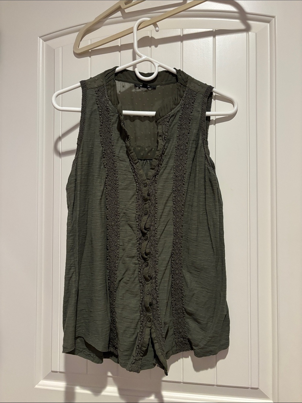 Sleeveless Crochet-Trim Women's Top | For Cynthia